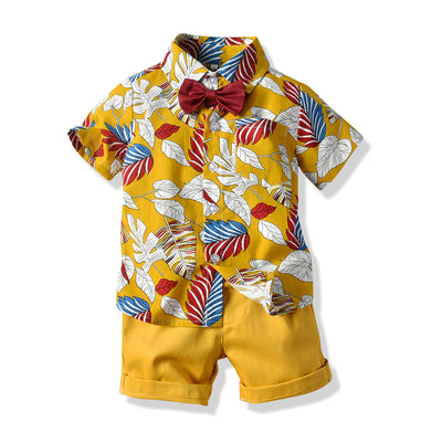 Conjunto de Dos Piezas con Blusa Floral Manga Corta - Image 3