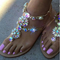 Sandalias Strass con Cadena Elegante