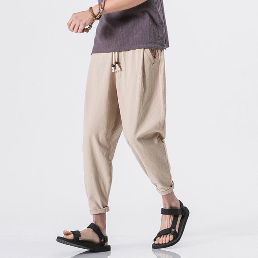 Pantalones Harem de Nueve Puntos para Hombre - Image 11