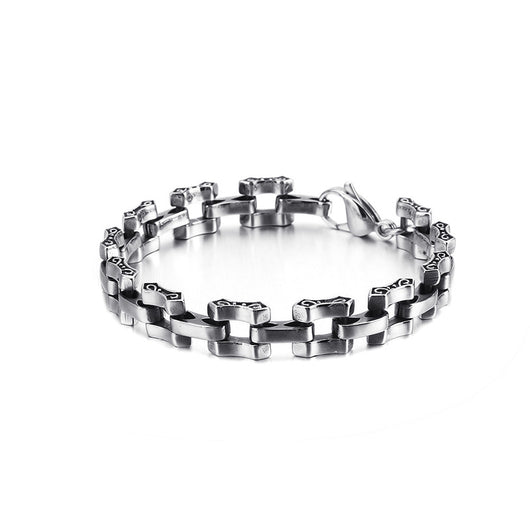 Pulsera de Acero Titanio Estilo Punk Retro para Hombre - Image 13