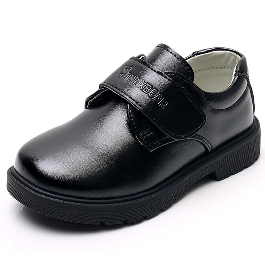 Zapatos de Cuero Negro con Brillo Espejo y Punta Redonda - Image 4
