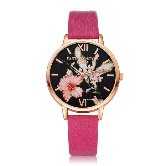 Reloj de Pulsera Lvpai para Mujer en Oro Rosa con Diseño Floral y Correa de Cuero - Image 13