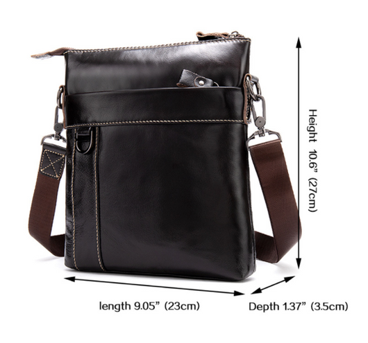 Bolsa Mensajera de Cuero para Hombre - Estilo Casual y Negocios - Image 3