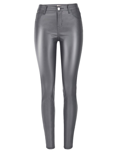 Pantalones de Cuero para Mujer - Diseño Denim Ajustado - Image 12