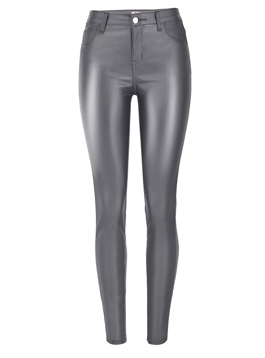 Pantalones de Cuero para Mujer - Diseño Denim Ajustado - Image 12