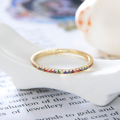 Anillo Plata 925 con Circonita y Diamante Micro Incrustado para Mujer - Image 16