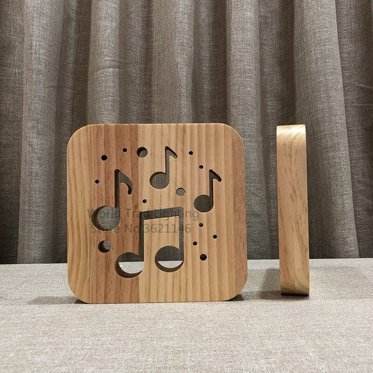 Lámpara LED 3D de Madera con Luz Cálida - Iluminación de Ambiente - Image 6