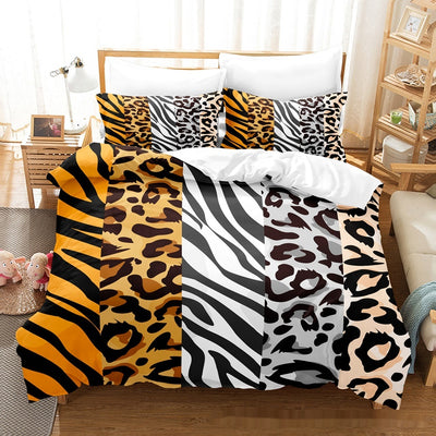 Juego de Edredón y Almohadas Estampado Textura Pelaje Animal - Image 23