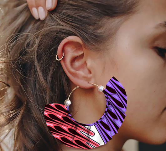 Aretes Artesanales Estampados de Diseño Exagerado - Image 26