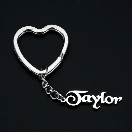 Llavero Personalizado con Nombre y Monograma Grabado para Hombre y Mujer