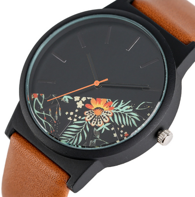 Reloj de Pulsera Floral para Mujer con Correa Estampada y Movimiento de Cuarzo - Image 6