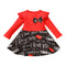 Vestido Navideño para Bebé Niña con Estampado de Rayas y Tul