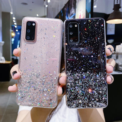 Funda Celular Efecto Cielo Estrellado con Acabado Plateado - Image 4