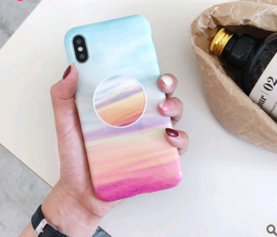 Funda iPhone Retro Mármol Floral con Soporte Telescópico - Image 3