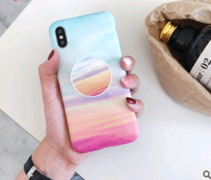 Funda iPhone Retro Mármol Floral con Soporte Telescópico - Image 3