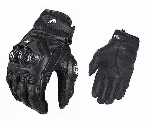 Guantes de Cuero con Forro de Terciopelo Resistentes al Viento para Hombre - Image 3