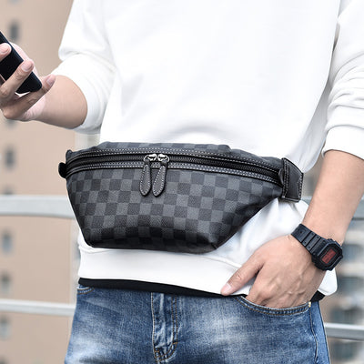 Bolsa Cruzada Cuadriculada para Hombre - Messenger Multiusos con Diseño Moderno - Image 5