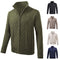 Cardigan de cuello alto con cierre y mangas largas