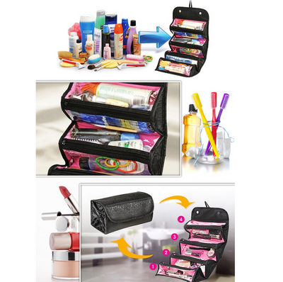 Bolsa de Cosméticos Transparente Plegable de Gran Capacidad Estilo Coreano - Image 2