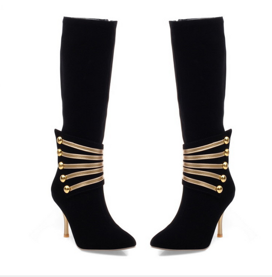 Botas Martin de Tacón Fino Elegantes con Cierre Lateral para Mujer - Image 5
