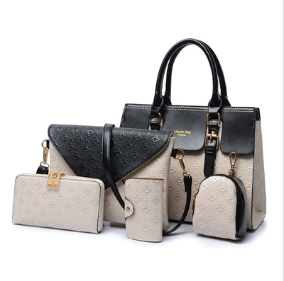 Conjunto de Bolsos de Cuero Lujo Negro