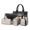 Conjunto de Bolsos de Cuero Lujo Negro