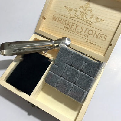 Set de Piedras de Hielo en Caja de Madera Premium