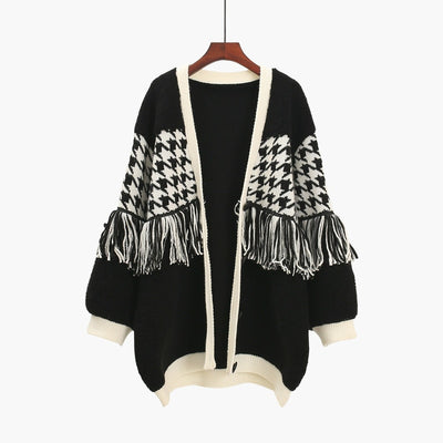 Cardigan de Cuello V con Flecos - Image 4