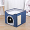 Casita Felina Plegable 2 en 1 - Taburete y Refugio para Gatos