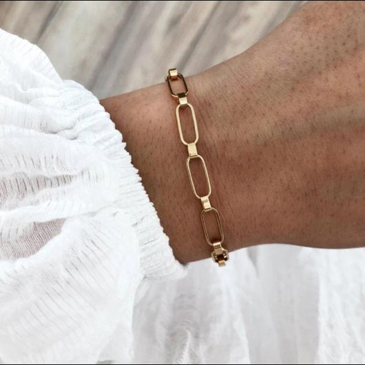 Pulsera de Cadena Gruesa Hueca - Diseño Minimalista y Atrevido