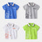 Camisa Infantil de Manga Corta con Cuello Solapa