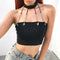 Chaleco Corto Halter con Cadena