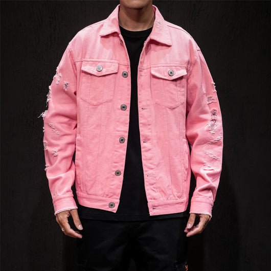 Chaqueta de Mezclilla Bordada Talla Grande para Hombre - Image 15
