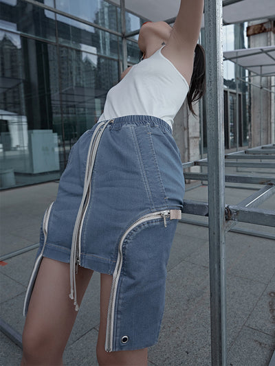 Minifalda Denim con Dobles Bolsillos y Cierre - Image 2