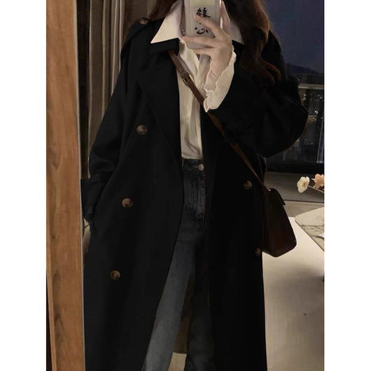 Gabardina Clásica Británica para Mujer - Abrigo Midi Primavera Otoño - Image 9