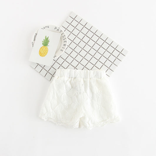 Shorts de encaje floral para niñas - Hot pants elegantes - Image 9