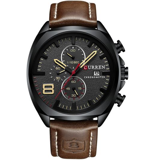 Reloj Curren 8324 para Hombre - Cronógrafo Resistente al Agua con Correa de Cuero - Image 4
