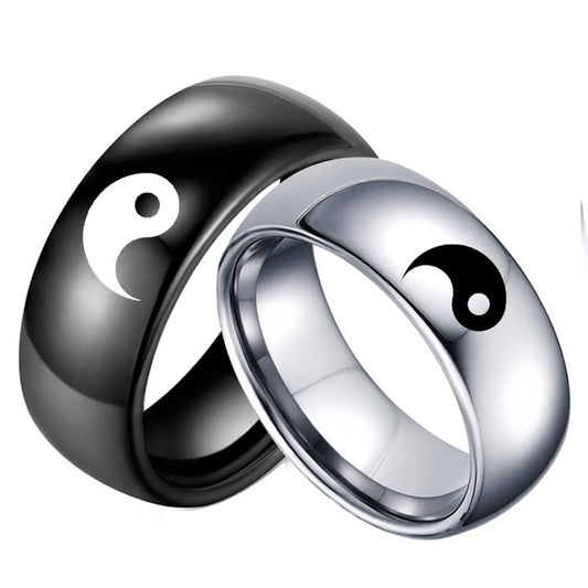 Anillo de Pareja Yin Yang - Símbolo de Armonía y Equilibrio