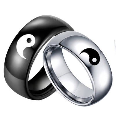 Anillo de Pareja Yin Yang - Símbolo de Armonía y Equilibrio