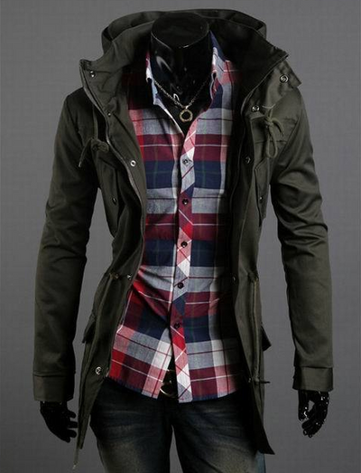 Chaqueta Casual Slim Fit Cuello Alto Elegante para Hombre - Image 4