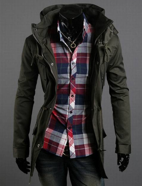 Chaqueta Casual Slim Fit Cuello Alto Elegante para Hombre - Image 4