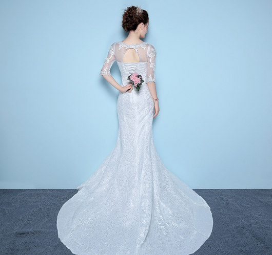 Vestido de Novia Cola Sirena con Cintura Ajustada - Image 7