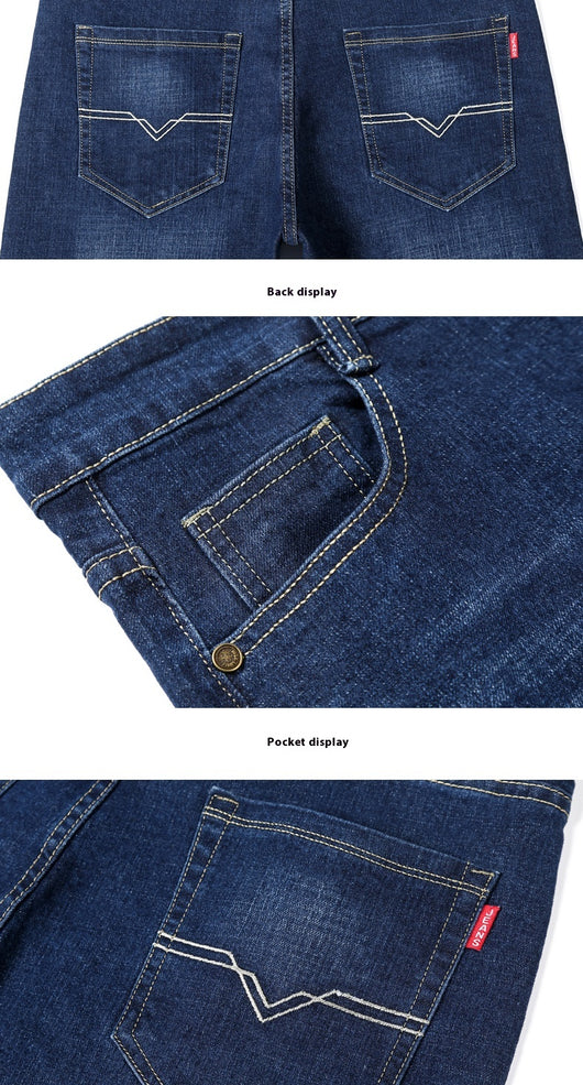 Jeans Hombre Corte Recto Cintura Media Holgado - Image 7