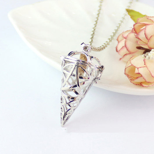 Collar Joyero Esfera de Cristal con Foto - Diseño Jaula de Pájaros