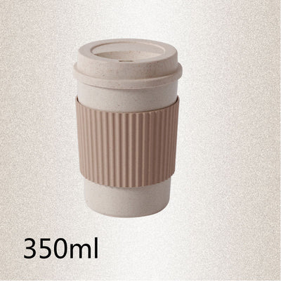 Taza Térmica Reutilizable de Fibra de Trigo con Tapa - Vaso Aislante para Café y Viajes - Image 9