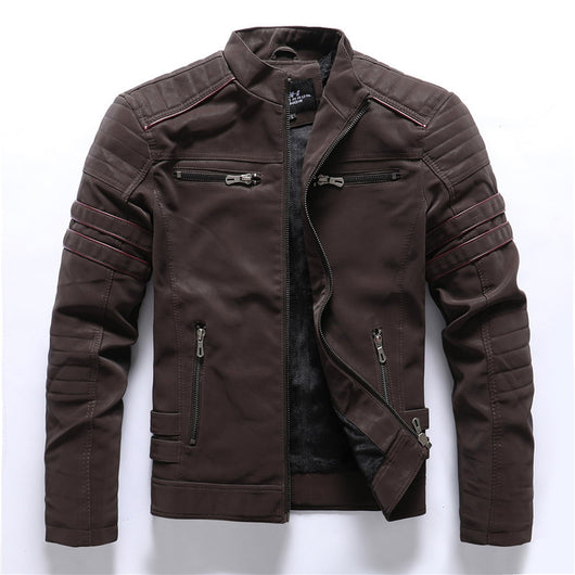 Chaqueta de Cuero Lavado para Hombre - Image 7