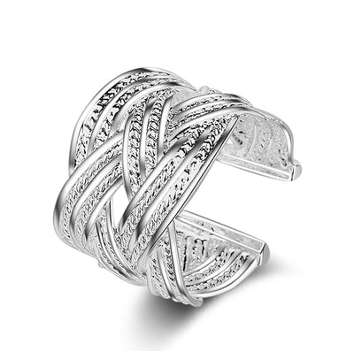 Anillo de Malla Retro Estilo Nacional Grande - Image 3
