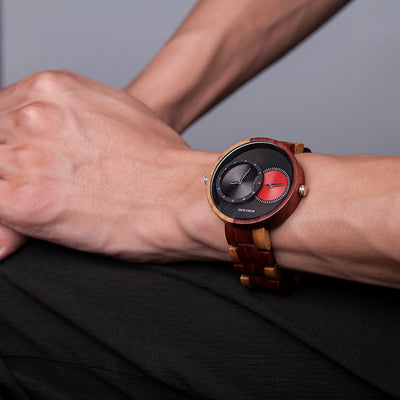 Reloj de Madera BOBO BIRD para Hombre - Doble Zona Horaria - Image 5