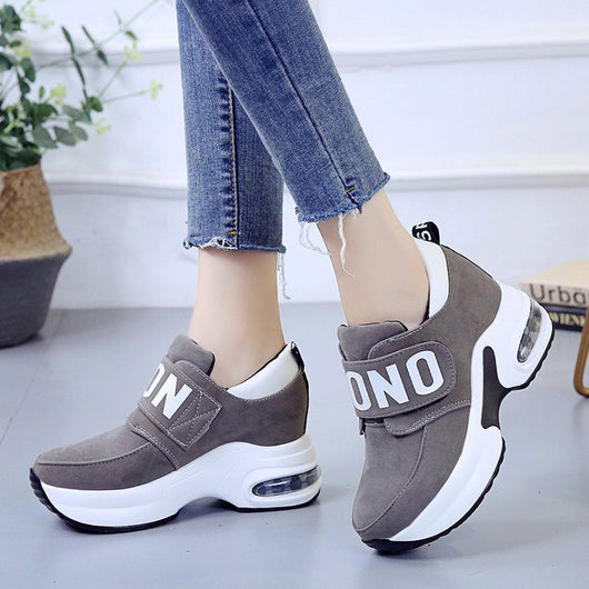 Zapatillas Plataforma Estilo Coreano con Velcro y Suela Gruesa para Estudiantes - Image 10