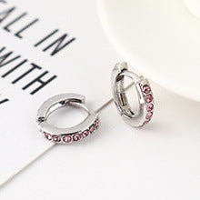 Aretes de Círculo Pequeño con Cristales de Imitación - Diseño Versátil - Image 11